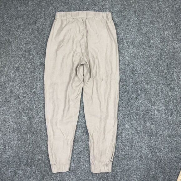 Babaton Aritzia Pants Womens Size XS Beige Dexter Linen Blend Jogger Casual - Picture 9 of 11